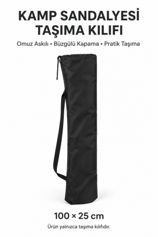 Kamp Sandalyesi Taşıma Kılıfı, Antrasit 100 × 25 cm
