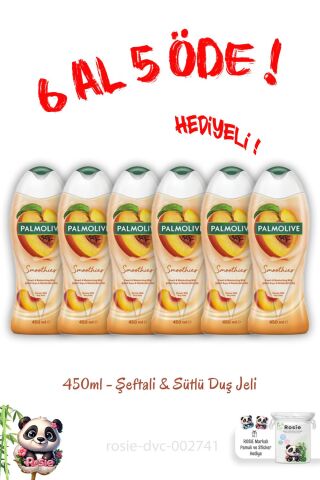 Palmolive Duş Jeli Smoothies Şeftali Ve Sütlü 450 ml 6 Al 5 Öde