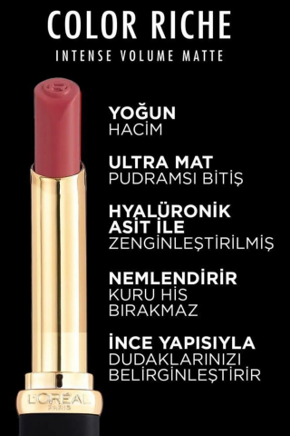 3 Adet Loreal Paris Color Riche Intense Volume Matte 640 Nude Independant ve ROSIE