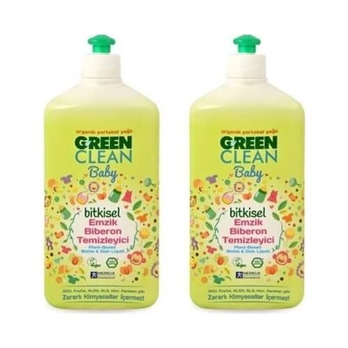 U green Clean Baby Bitkisel Biberon Emzik Temizleyici 500 ml x 2