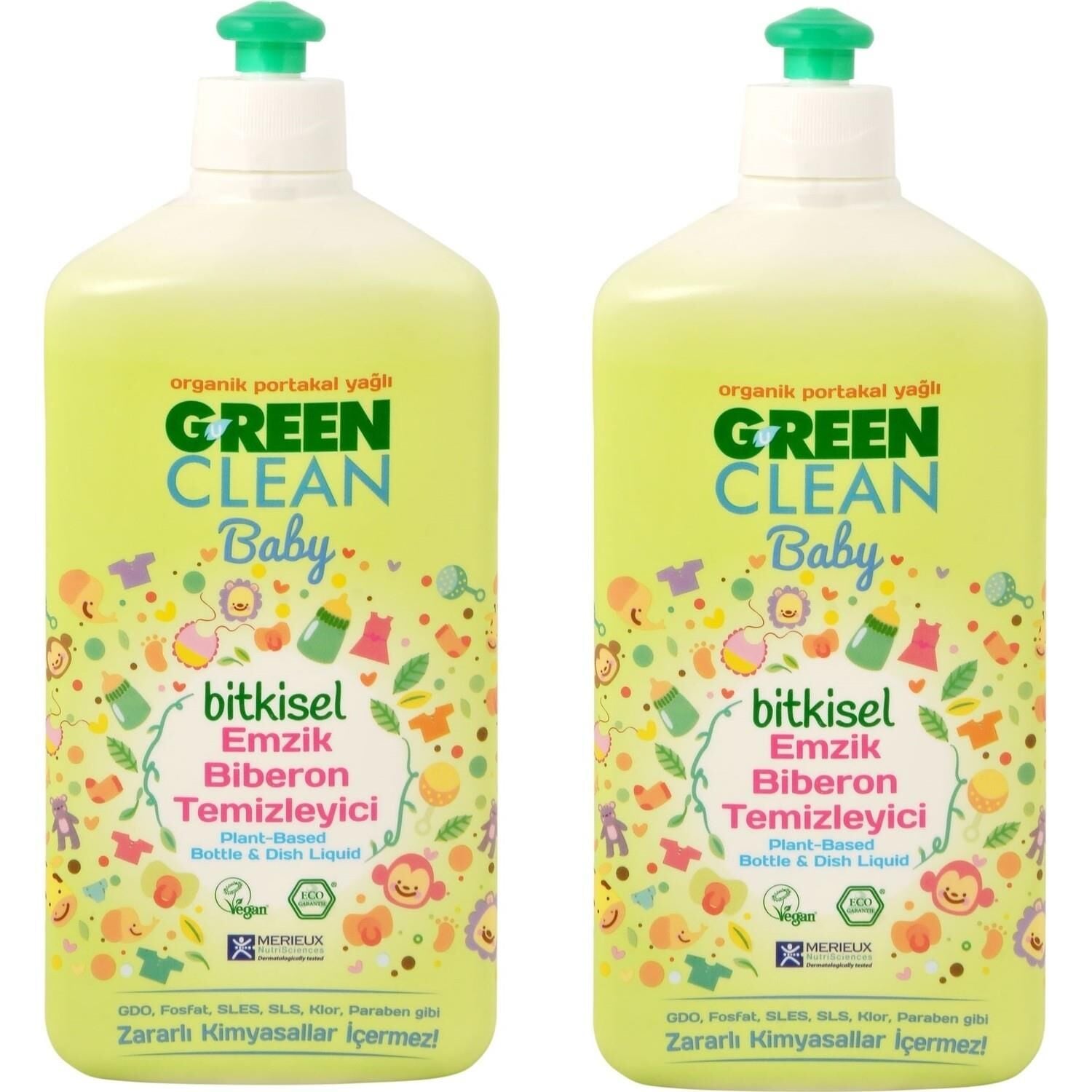 U green Clean Baby Bitkisel Biberon Emzik Temizleyici 500 ml x 2