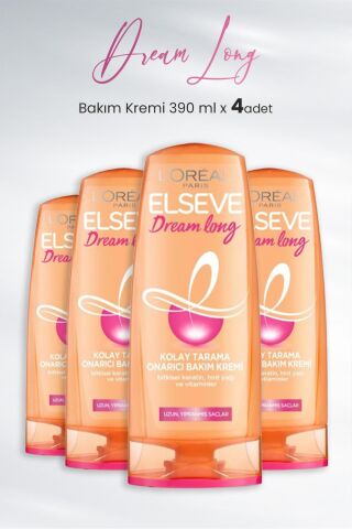Elseve Dream Long Onarıcı Bakım Kremi 390 ml x 4 Adet