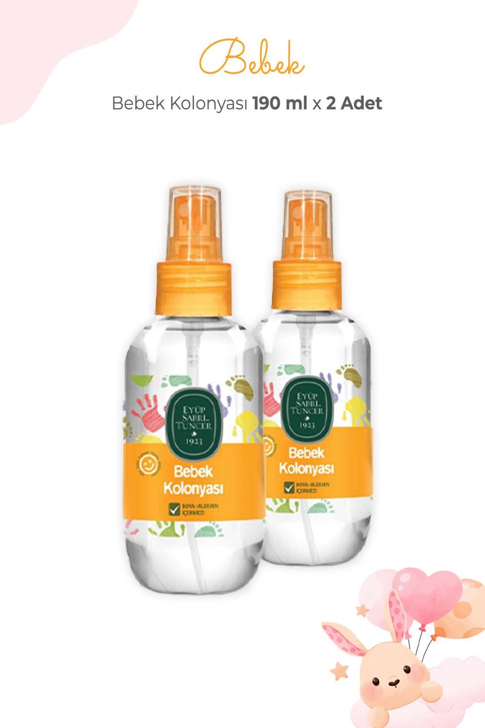 Eyüp Sabri Tuncer Bebek Kolonyası 190 ml x 2 Adet