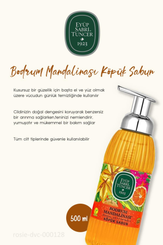 Eyüp Sabri Tuncer 3'lü Bodrum Mandalinası Köpük Sabun 500 ml ve 60'lı ROSIE
