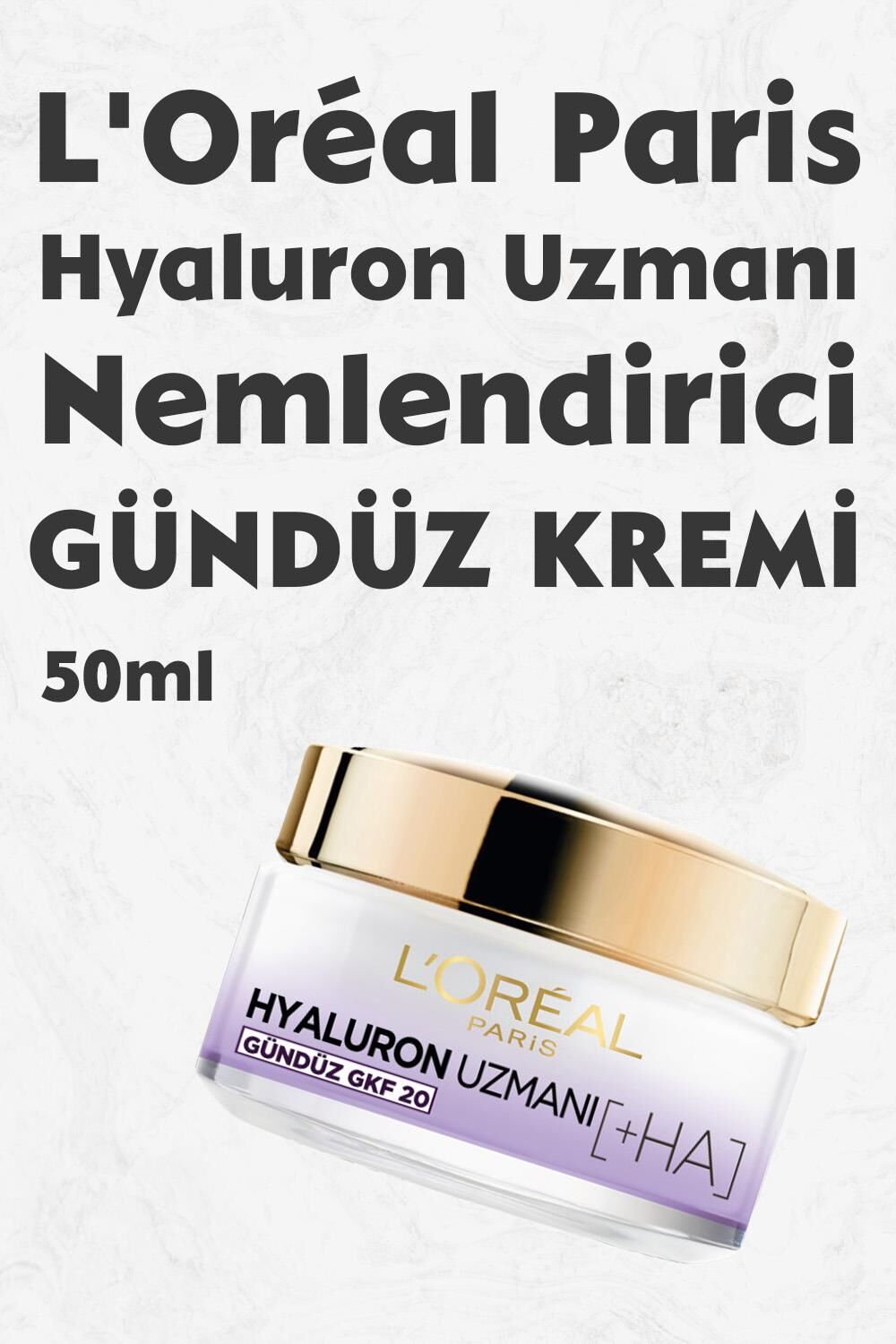Loreal Paris Hyaluron Uzmanı Nemlendirici Krem Gündüz GKF20 50 ml