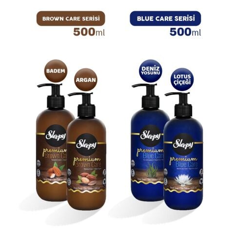 Sleepy Premium Brown Care ve Blue Care Sıvı Sabun
