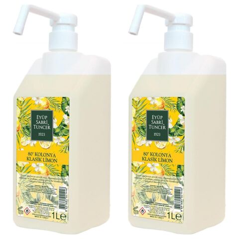 Eyüp Sabri Tuncer Klasik Limon Kolonyası Sprey Başlıklı 1 lt x 2