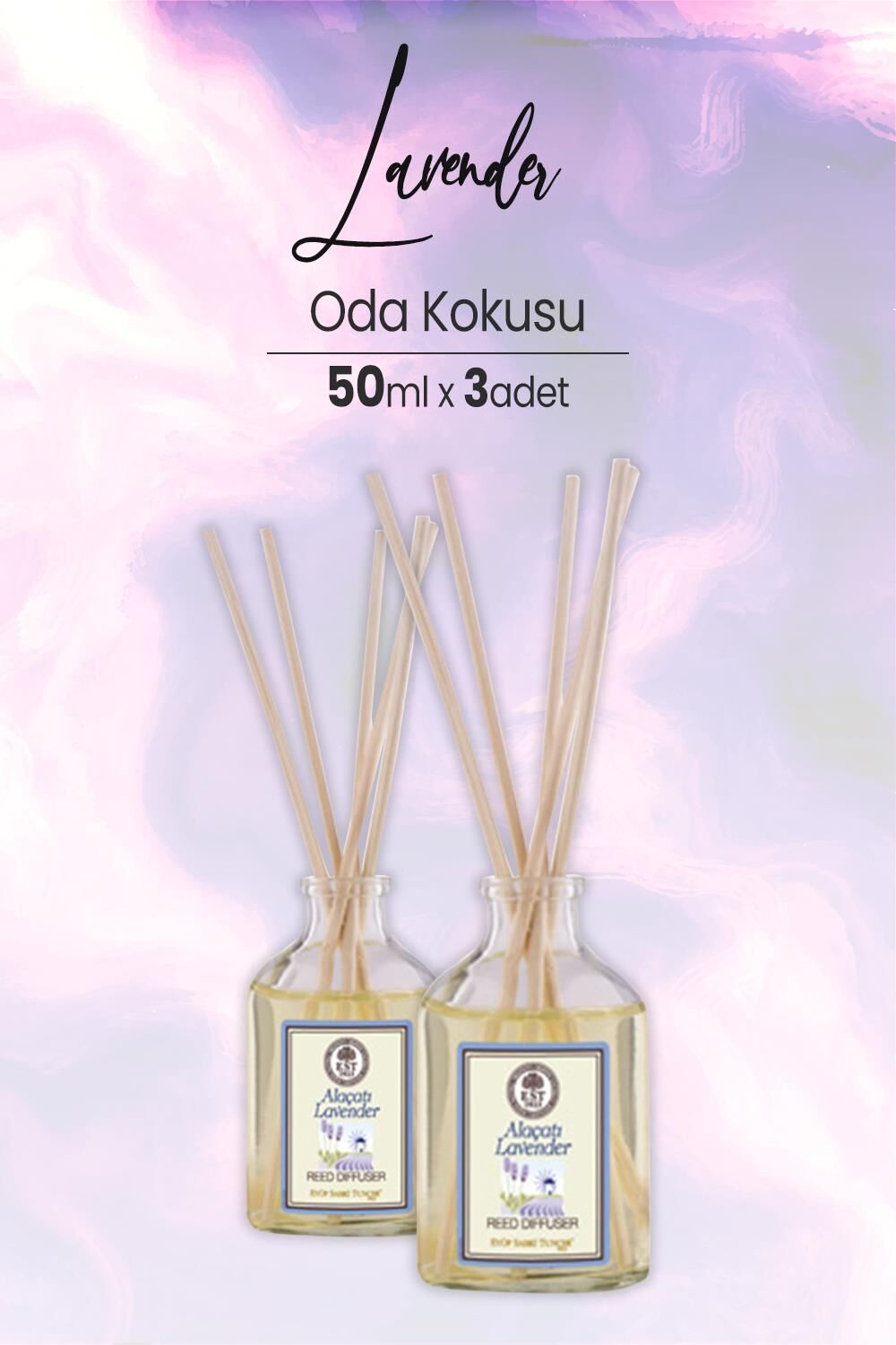 Eyüp Sabri Tuncer Lavender Çubuklu Oda Kokusu 50 ml x 2 Adet