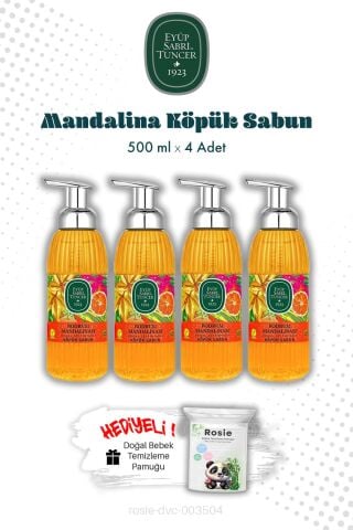 Köpük Sabun Bodrum Mandalinası 500 ML X4 ve ROSIE