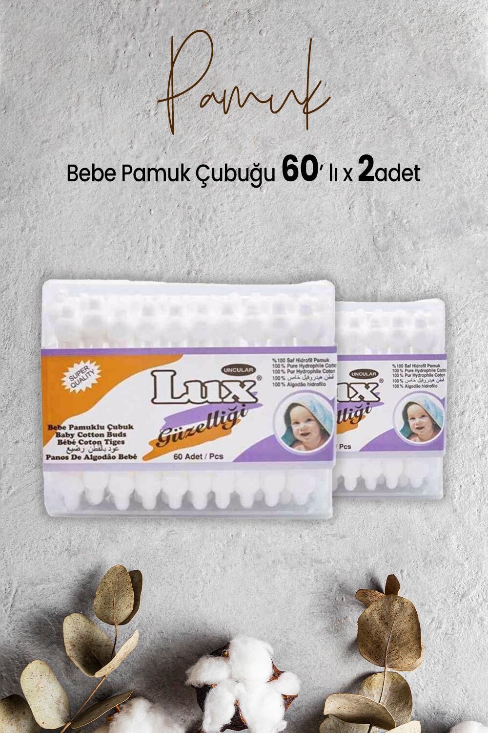 Lux Bebe Pamuk Çubuğu 60' lı x 2 Adet