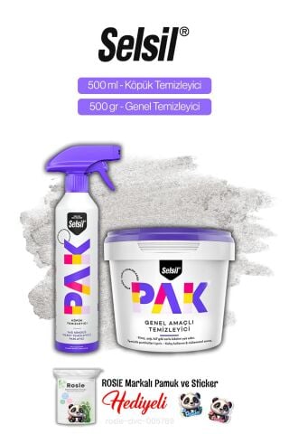 Selsil Pak Köpük Temizleyici 500 ml ve Genel Temizleyici 500 gr, Rosie Hediye