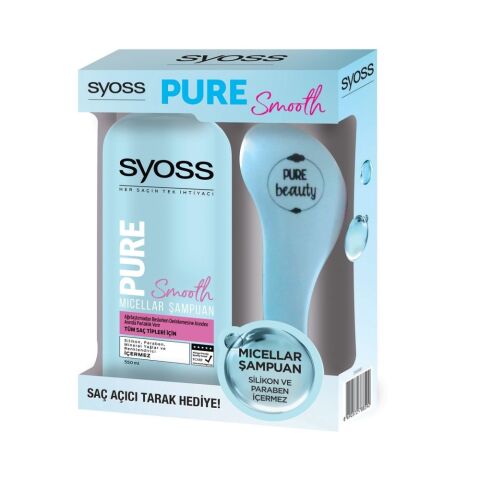 Syoss Şampuan Pure Smooth 550 ml + Tarak
