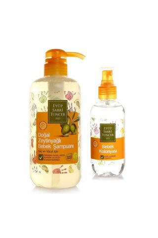 Eyüp Sabri Tuncer Zeytinyağlı Bebek Şampuanı 600 ml ve Bebek Kolonyası 190 ml