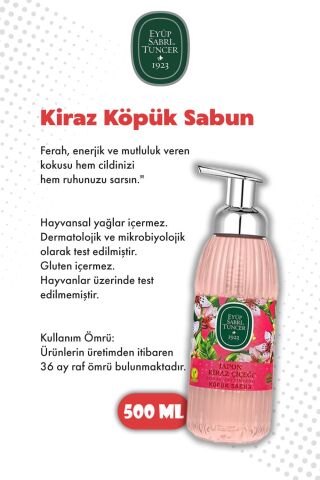 500 ML Köpük Sabun Kiraz, Ananas, Portakal, Mandalina ve Rosıe