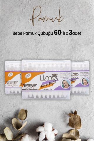 Lux Bebe Pamuk Çubuğu 60' lı x 3 Adet