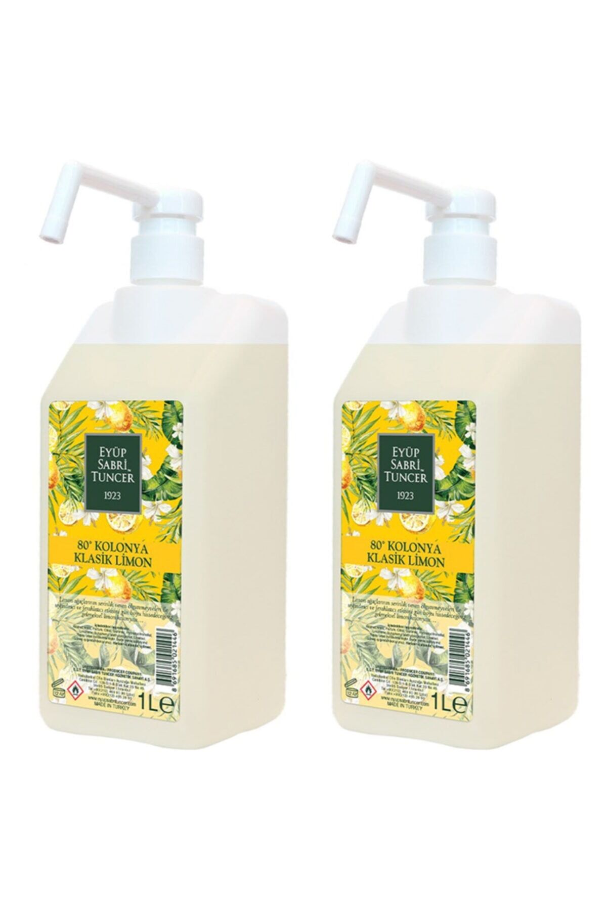 Eyüp Sabri Tuncer Klasik Limon Kolonyası Sprey Başlıklı 1 lt x 2