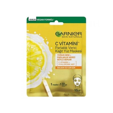 Garnier C Vitamini Parlaklık Verici Kağıt Yüz Maskesi 28 g