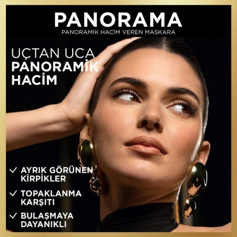 3 Adet Loreal Paris Panorama Siyah Maskara ve ROSIE Pamuk