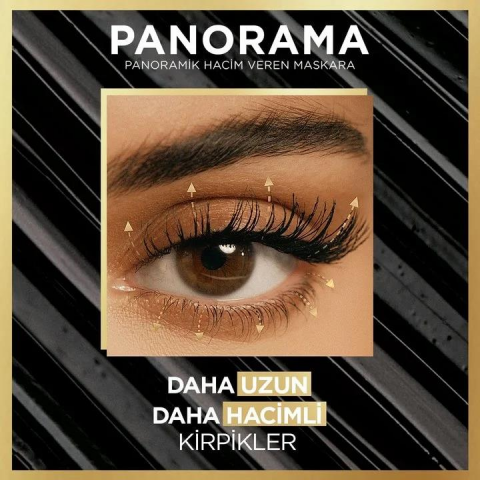 3 Adet Loreal Paris Panorama Siyah Maskara ve ROSIE Pamuk