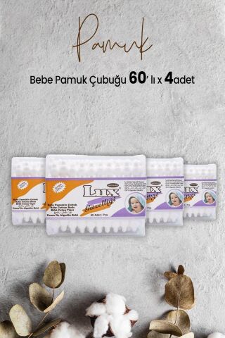 Lux Bebe Pamuk Çubuğu 60' lı x 4 Adet