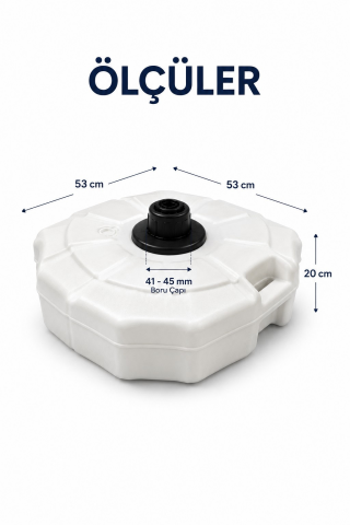 50 litre Şemsiye Bidonu Beyaz