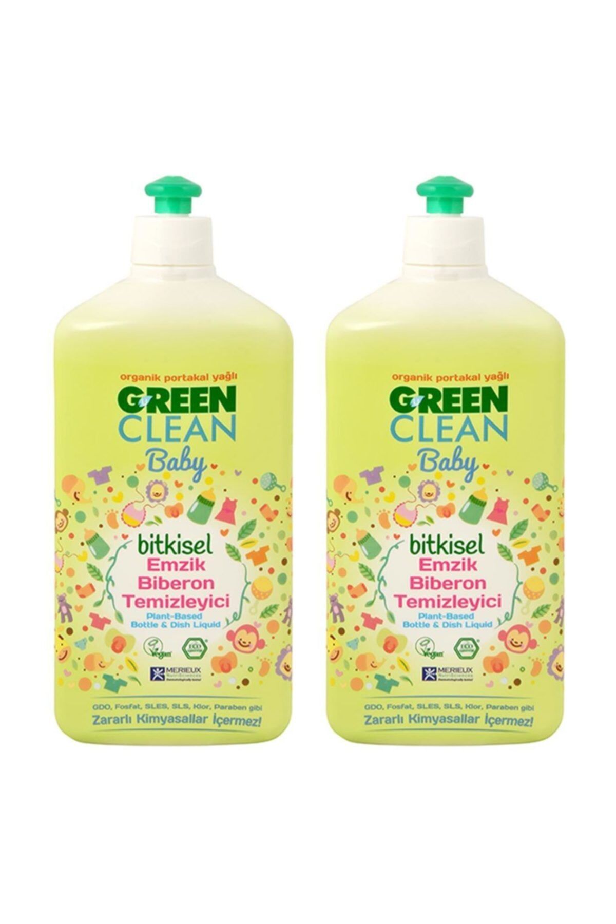 U green Clean Baby Bitkisel Biberon Emzik Temizleyici 500 ml x 2 Adet