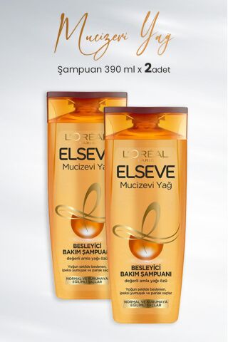 Elseve Mucizevi Yağ Besleyici Bakım Şampuanı Amla Yağı 390 ml x 2 Adet