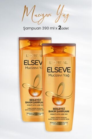Elseve Mucizevi Yağ Besleyici Bakım Şampuanı Amla Yağı 390 ml x 2 Adet