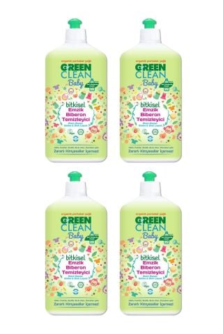Green Clean Baby Bitkisel Emzik Biberon Temizleyici 500 ml x 4 Adet