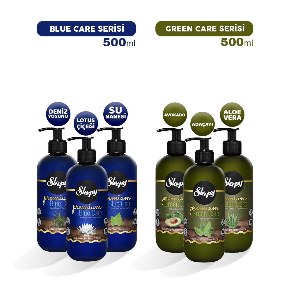 Sleepy Premium Green Care ve Blue Care Sıvı Sabun
