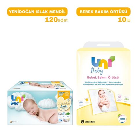 Uni Baby Islak Havlu Yenidoğan ve Bakım Örtüsü