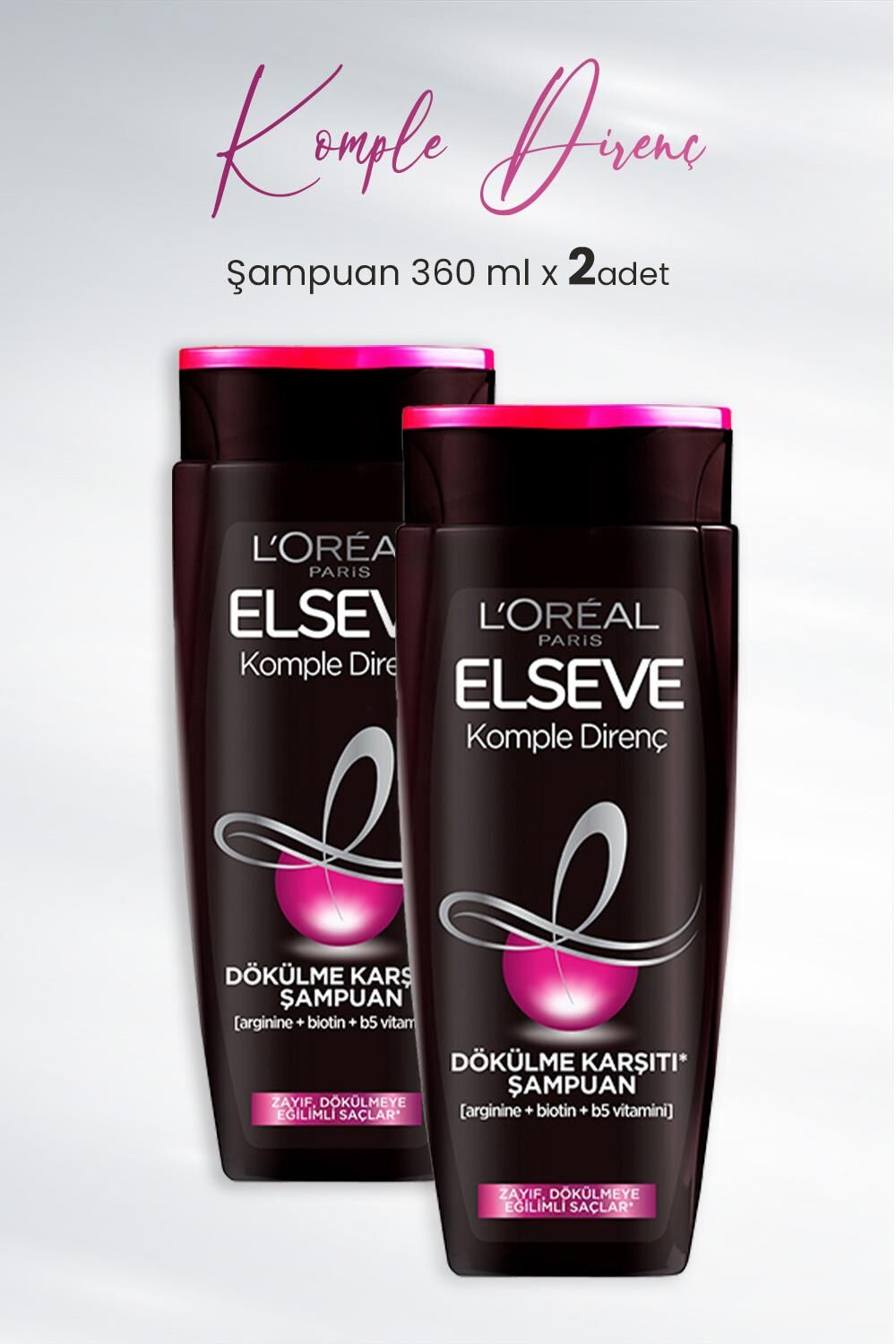Elseve Komple Direnç Dökülme Karşıtı Şampuan 360 ml x 2 Adet