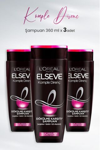 Elseve Komple Direnç Dökülme Karşıtı Şampuan 360 ml x 3 Adet