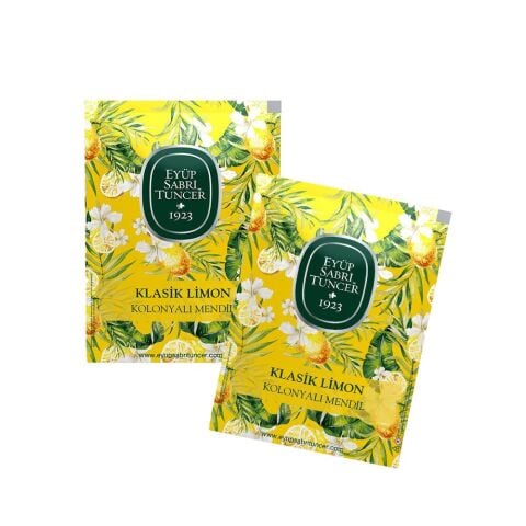 Eyüp Sabri Tuncer Büyük Boy Kolonyalı Mendil Klasik Limon 30 Adet x 2