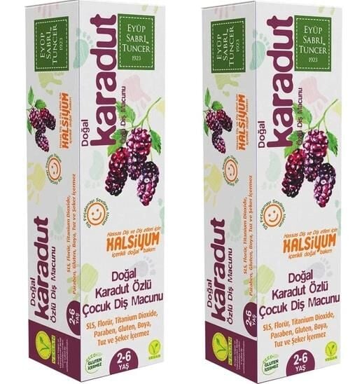 Eyüp Sabri Tuncer Doğal Karadut Özlü 2 - 6 Yaş Diş Macunu 60 ml x 2