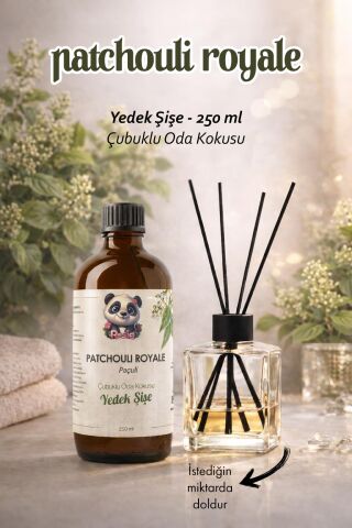 Rosie Patchouli Royale Çubuklu Oda Kokusu Yedek Şişe 250 ml – Paçuli & Amber Notalı Yedek Şişe