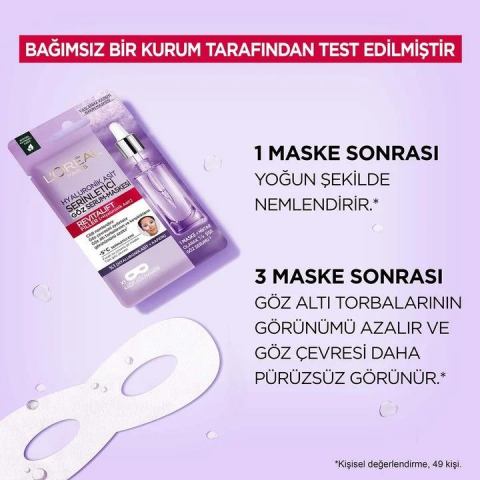 3 Adet Loreal Paris Revitalift Filler Dolgunlaştırıcı Göz Serum Maskesi 11 gr ve ROSIE