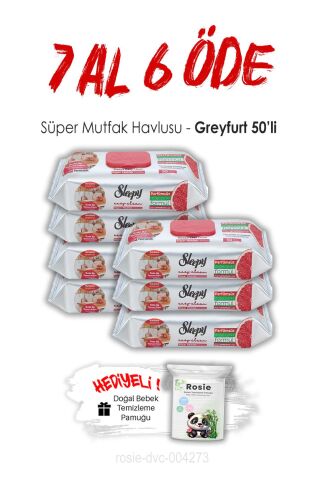 Sleepy Greyfurtlu 7 AL 6 ÖDE Süper Mutfak Havlusu 50'li ve ROSIE