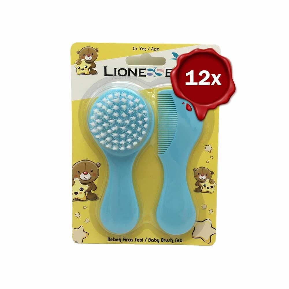 Tarko Lionesse Fırça Tarak Seti - Mavi x 12