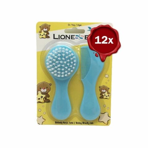 Tarko Lionesse Fırça Tarak Seti - Mavi x 12