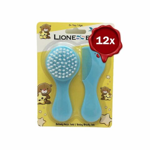 Tarko Lionesse Fırça Tarak Seti - Mavi x 12