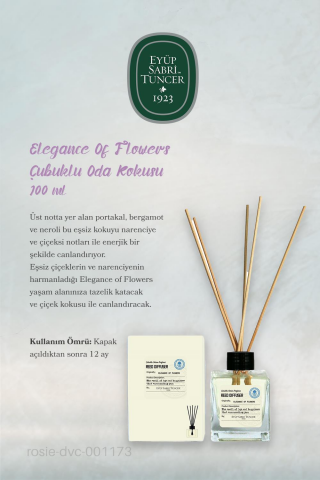 Eyüp Sabri Tuncer Elegance Of Flowers Çubuklu 100 ml,  Gizli Bahçe 500 ml Oda Kokusu ve ROSIE