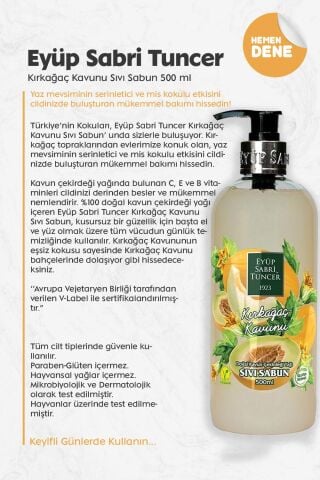 Eyüp Sabri Tuncer Kırkağaç Kavunu Sıvı Sabun 500 ml