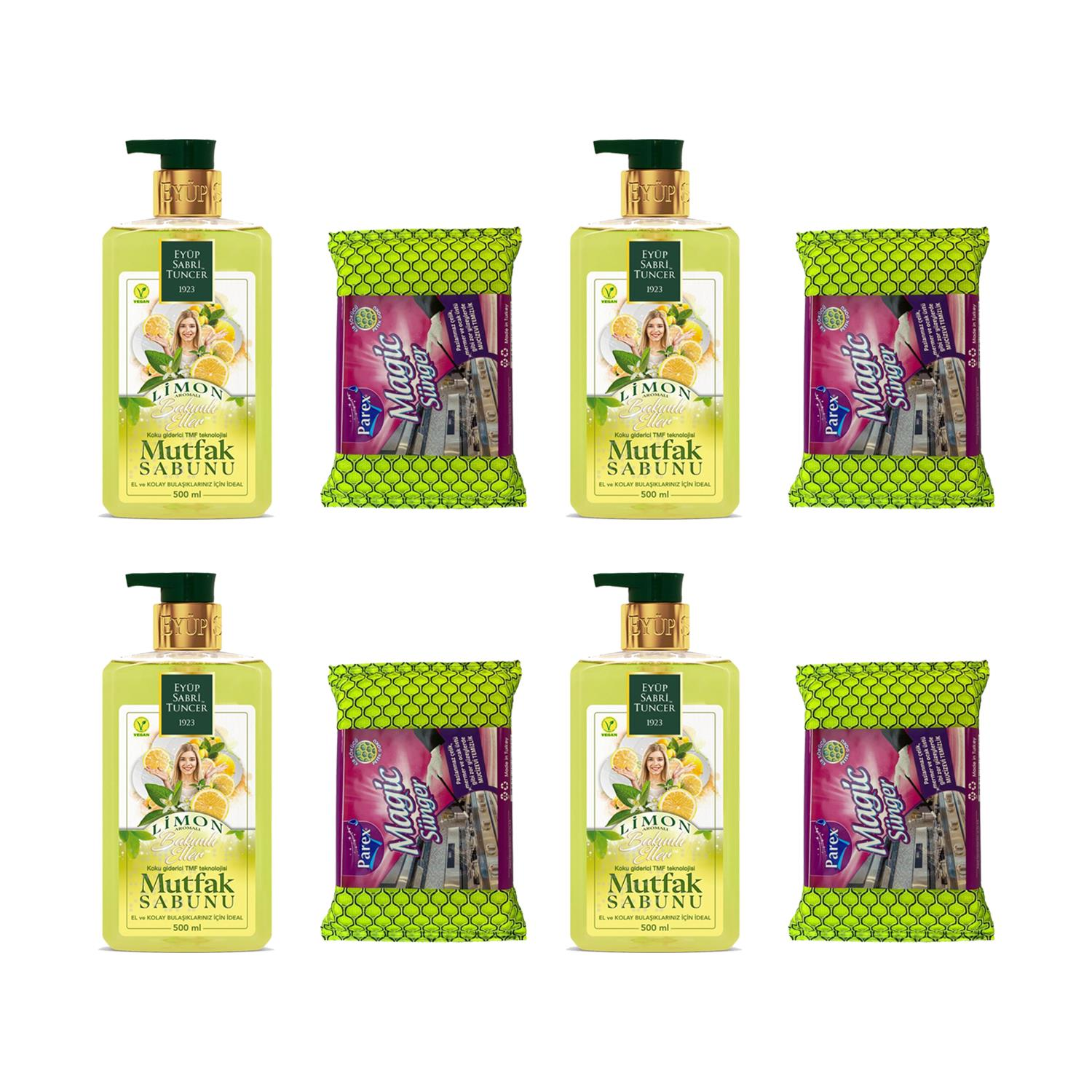 Eyüp Sabri Tuncer Limon Aromalı Mutfak Sabunu 500 ml x 4 Adet