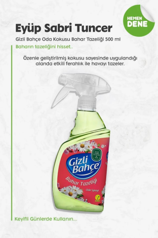 Eyüp Sabri Tuncer Gizli Bahçe Okyanus Ferahlığı 500 ml, Bahar Tazeliği 500 ml Oda Kokusu ve ROSIE
