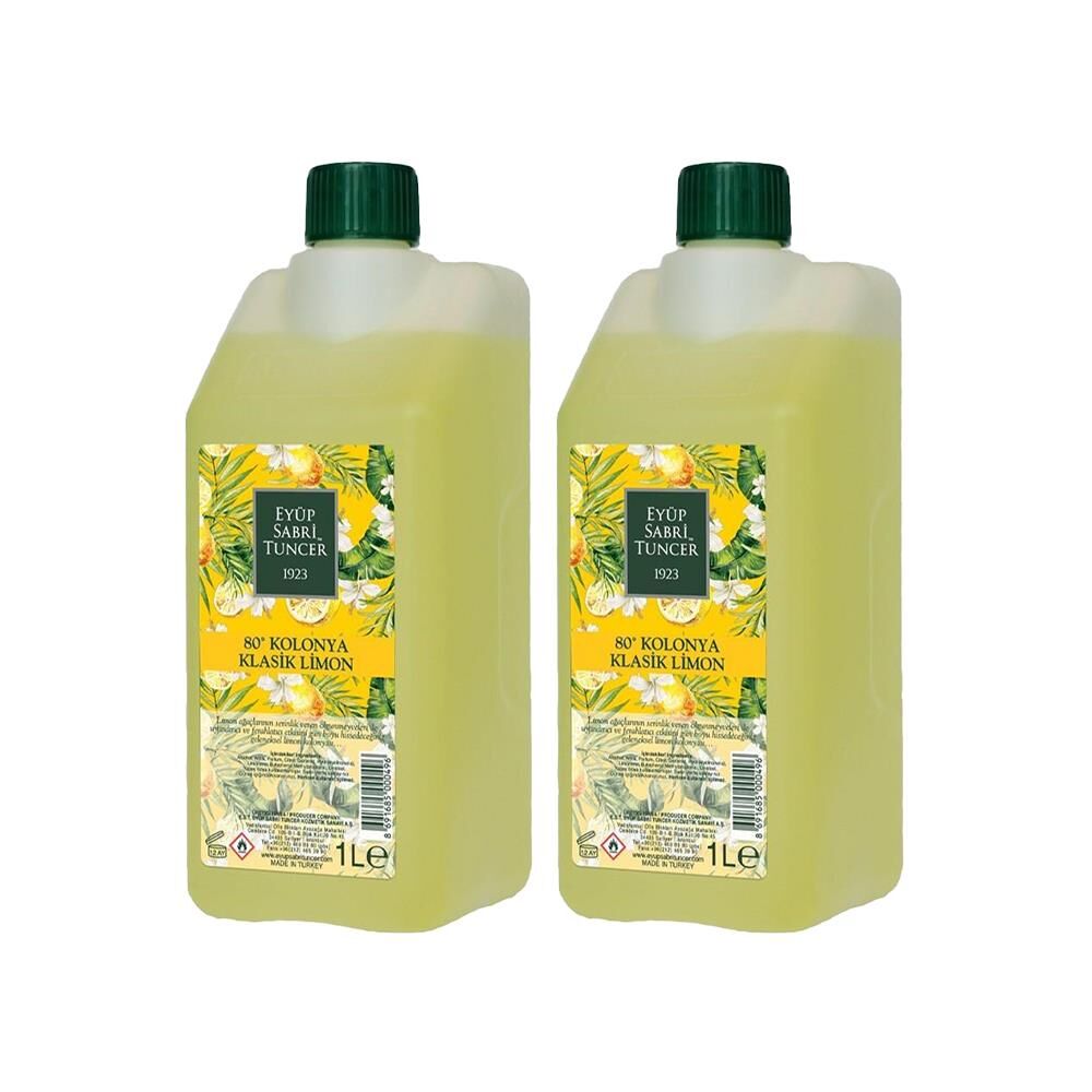 Eyüp Sabri Tuncer Klasik Limon Kolonyası Yedek Şişe 1 Lt x 2