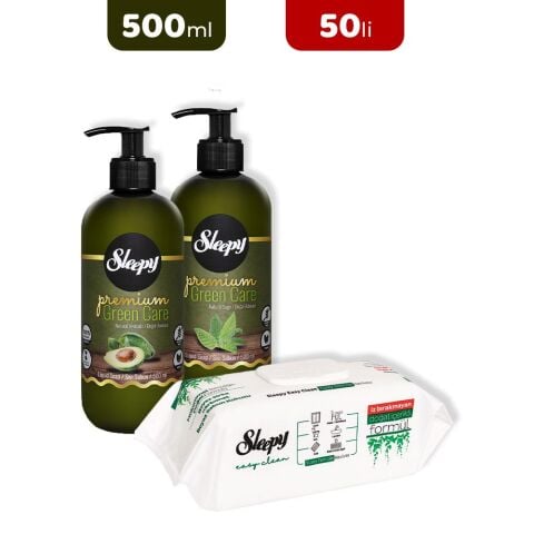 Sleepy Adaçayı, Avokado Sıvı Sabun ve Yüzey Temizlik Havlusu