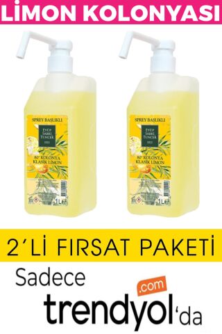 Eyüp Sabri Tuncer Klasik Limon Kolonyası Sprey Başlıklı 1 lt x 2