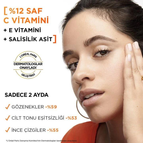 3 Adet Loreal Paris Revitalift Clinical Serum C Vitamini 30 ml ve ROSIE