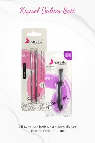 Nascita Kaş Usturası ve 2'li Akne ve Siyah Nokta Temizlik Seti